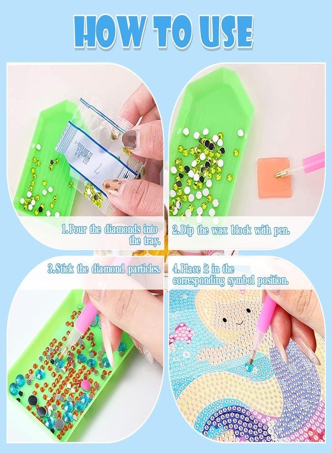 BLiSS HUES 5D Unicorn Diamond Painting Kits for Kids with Wooden Frame Cute Animal Art and Crafts for Kids Ages 6-12 Diamond Painting Frame (Mermaid Diamond Art) - Image 4